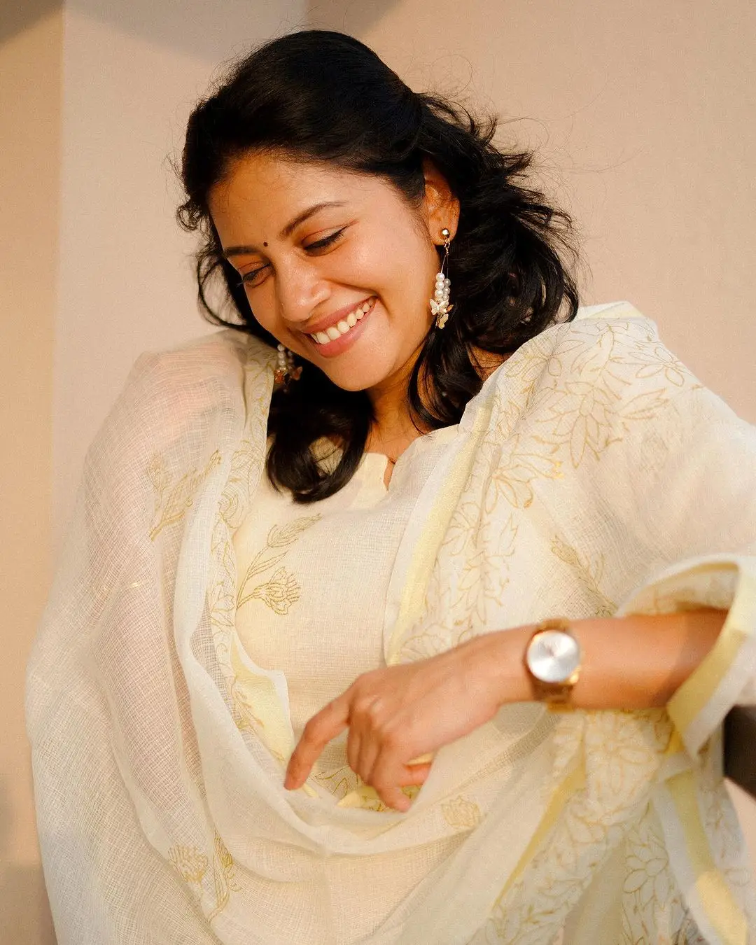 Malayalam Actress Shivada in White Dress